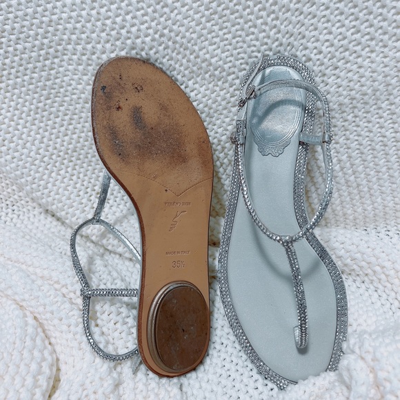 Rene Cavollia Sparkling Crystal Thong Sandals - Picture 9 of 9